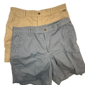 Howler Brothers Bundle Clarksville Walk Shorts Mens 38 Blue Khaki Stretch Twill